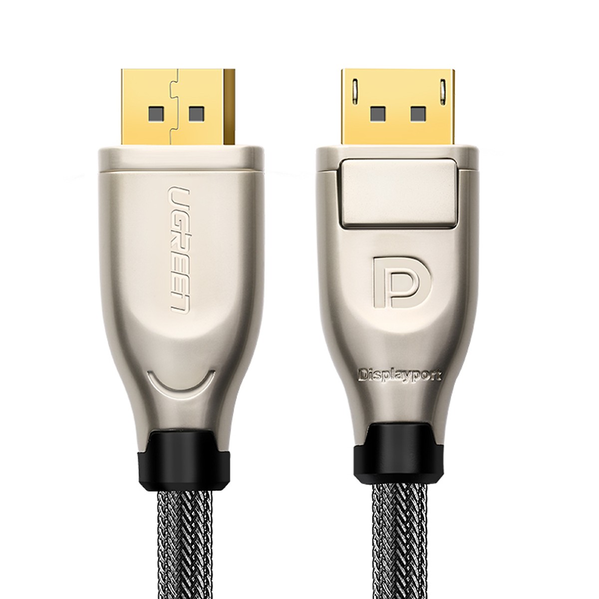 1M Display Port 1.2 Male To Male Cable Cáp With Nylon Braid Dp107 - 30118 Ugreen - Hàng Chính Hãng