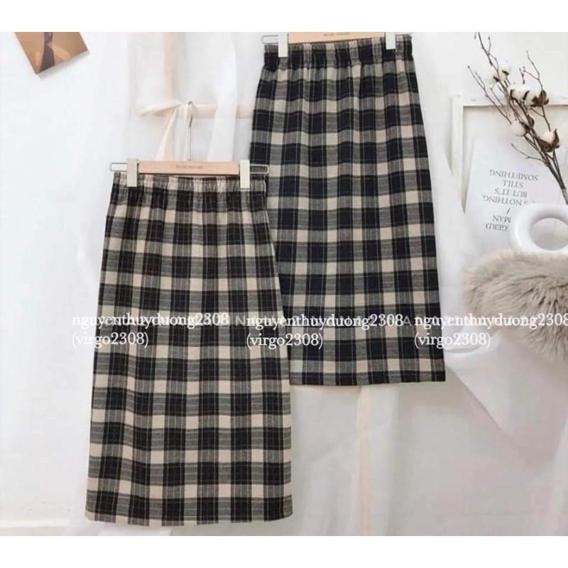 Chân váy dạ kẻ caro siêu xinh