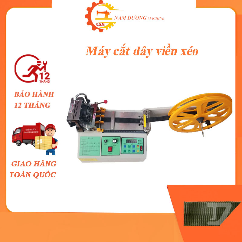 Máy cắt nhãn mác > Dây viền > Dây đai nhiệt tự động > Cắt nhám xéo