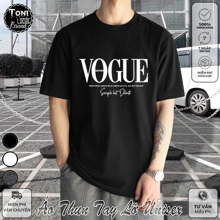 Áo Thun Tay Lỡ Local Brand VOGUE Cotton 100 form rộng nam nữ Unisex (AT2200L - Full Box - Kèm Video Ảnh Thật)