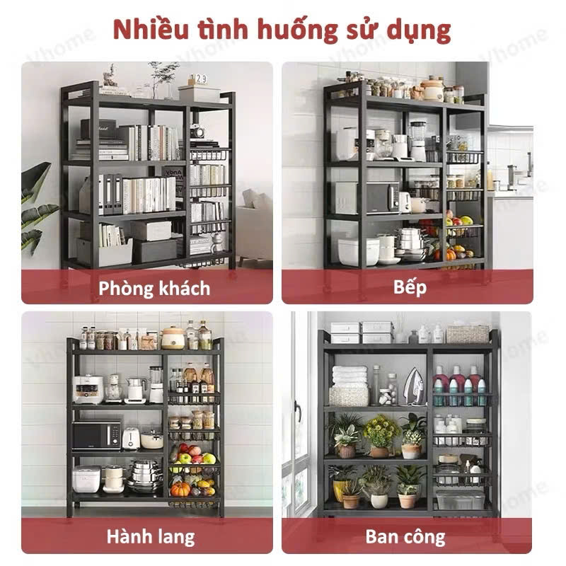 Kệ Lò Vi Sóng Mẫu Mới Nhất, Giá Bếp Đa Năng, Kệ Đựng Rau Củ Tiện Lợi - HÀNG CHÍNH HÃNG MINIIN