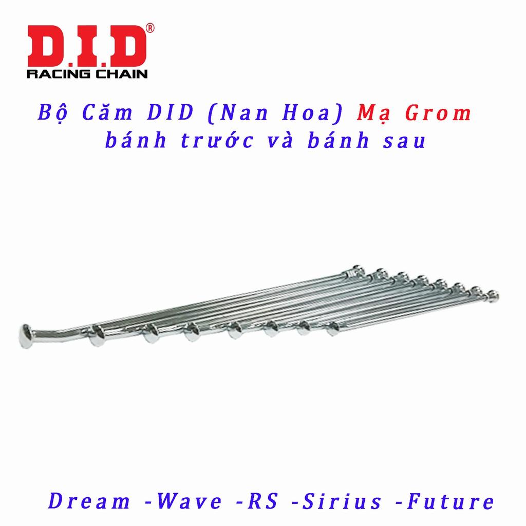 B1 Bộ Căm Trước Sau Mạ Crom DID Lớp Xi Bóng Sáng Dre@m, Wave, WaveRS, Sirius, Exciter135 Made in Thai Lan