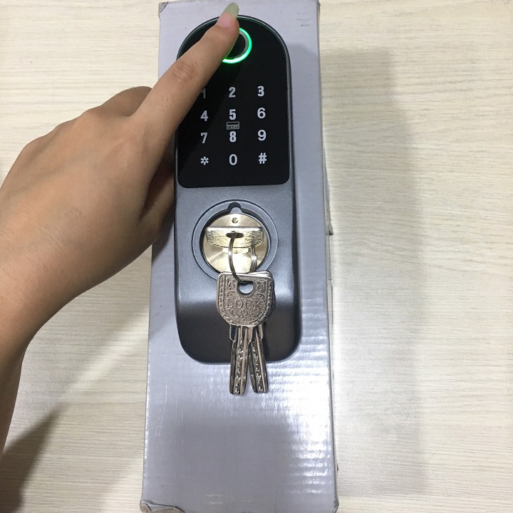 Khóa thẻ từ - vân tay 2 mặt đọc thông minh SG-IDL10BR ( Remote)