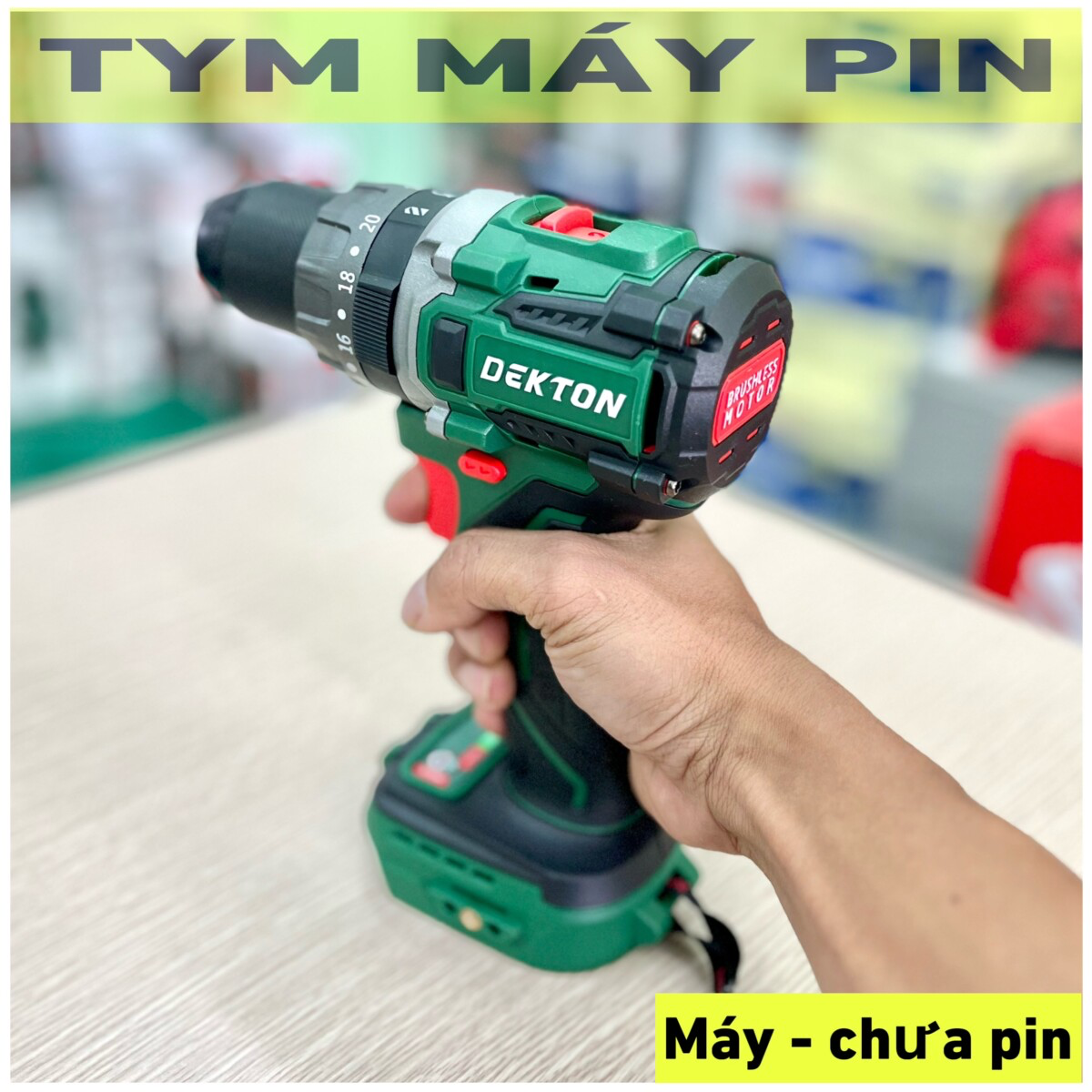 Thân máy khoan 3 chức năng 85N.m Dekton M21-KB1385PRO brushless chân maki