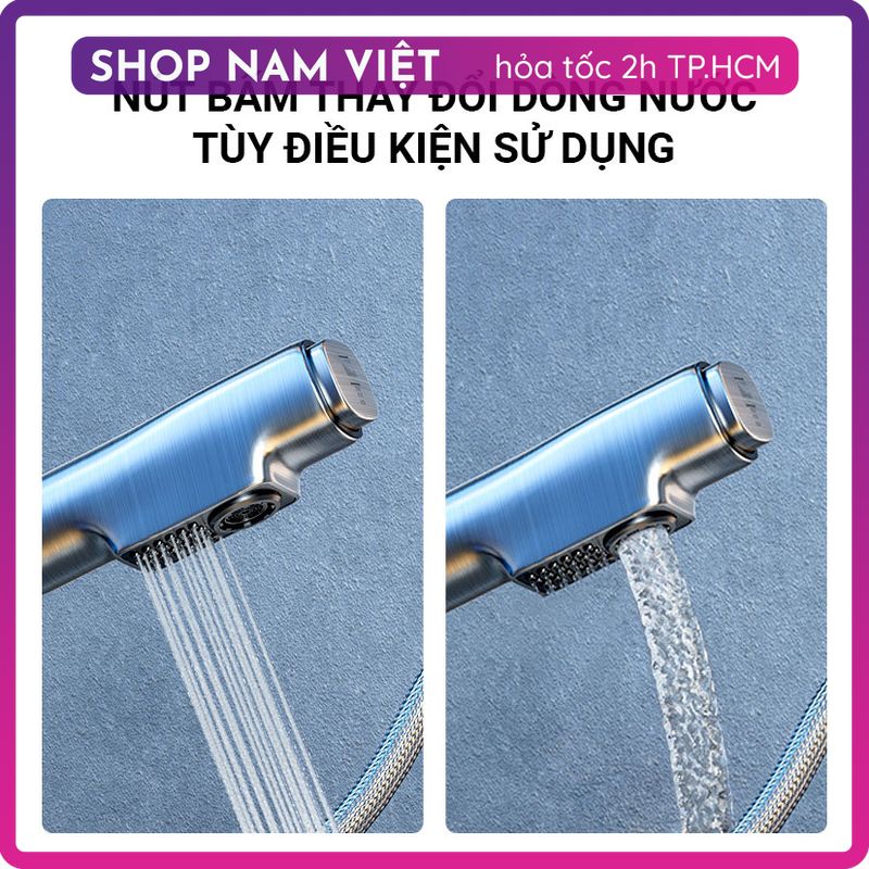 Vòi Nước Lavabo Cao Cấp Dây Rút 2 Chế Độ Nước