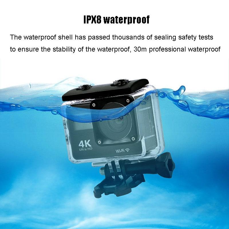 H11 WiFi Camera hành động 4K Động tác thể thao Động tác dưới nước Máy ảnh không thấm nước DV Ultra HD 1080p Camera lặn xe đạp ngoài trời