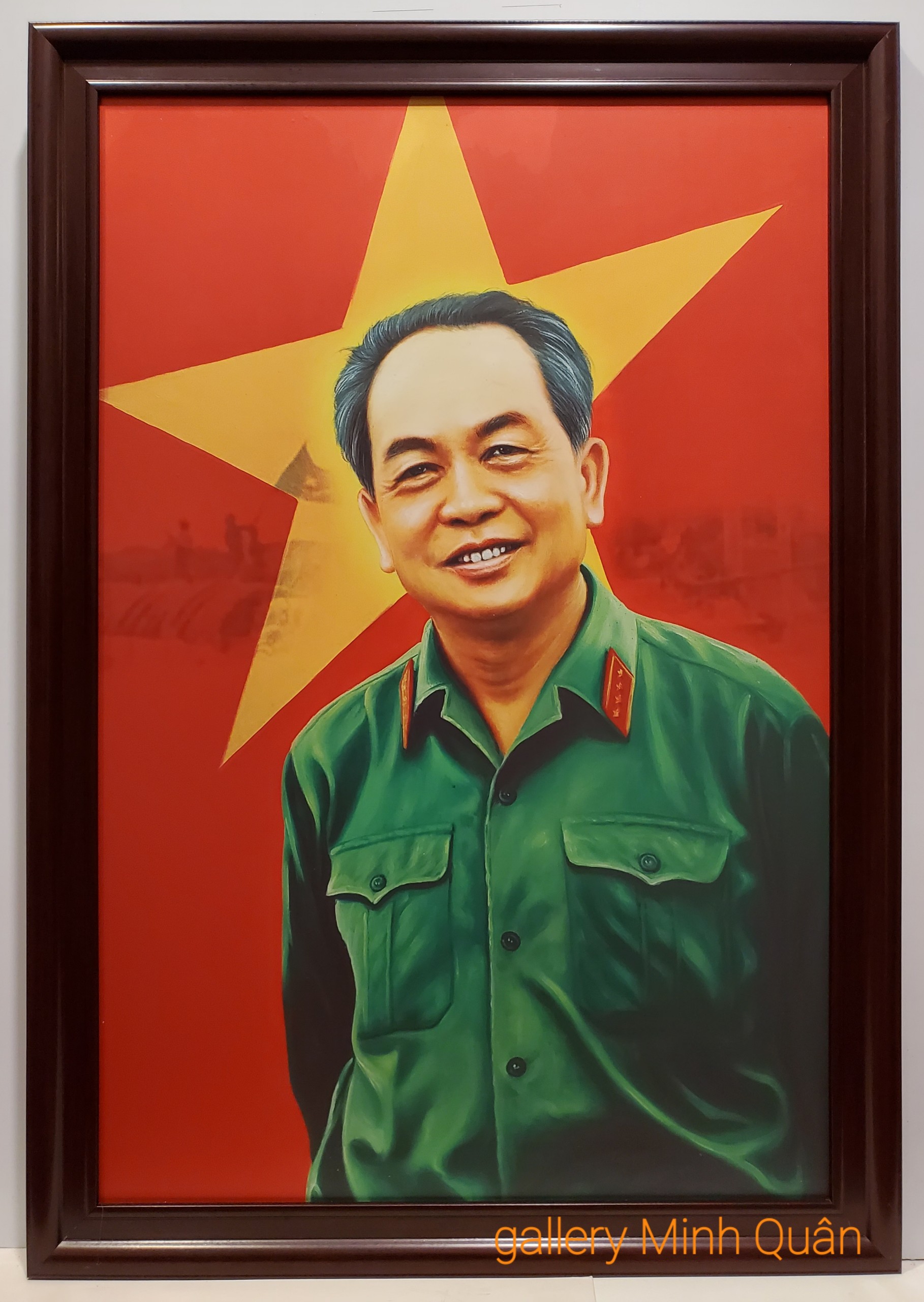 TRANH IN DẦU CAO CẤP - ĐẠI TƯỚNG VÕ NGUYÊN GIÁP