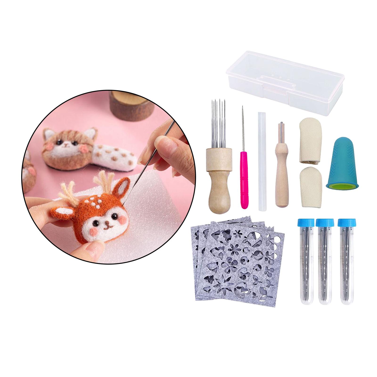 52pcs Needle Felting Kit with Felting Needles Beginner DIY Wool Projects