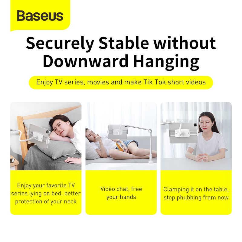 Baseus Bộ đế giữ điện thoại chân kẹp dùng cho IPad Baseus Otaku life rotary adjustment lazy holder Pro (Hàng chính hãng)