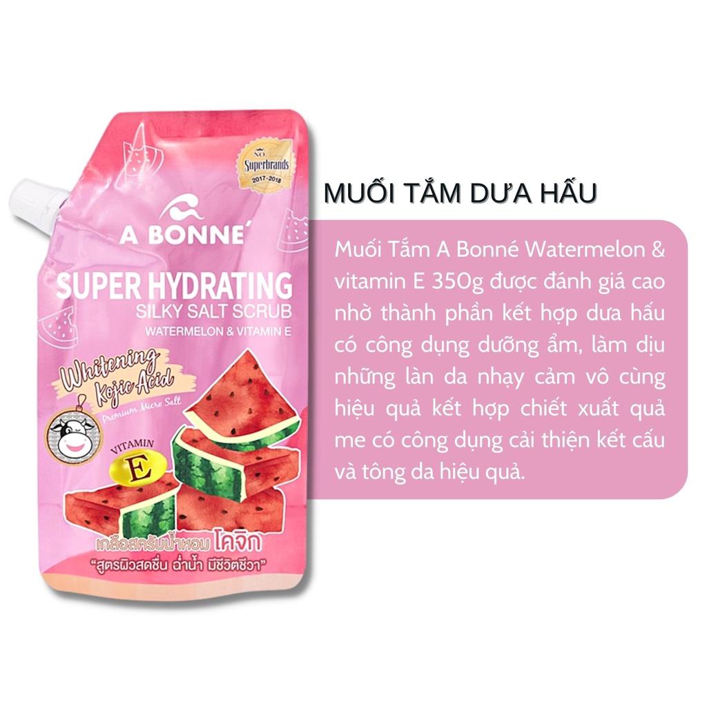 Muối Tắm Sữa Bò A Bonne Chiết Xuất Dưa Hấu Tẩy Da Chết Và Dưỡng Ẩm 350g