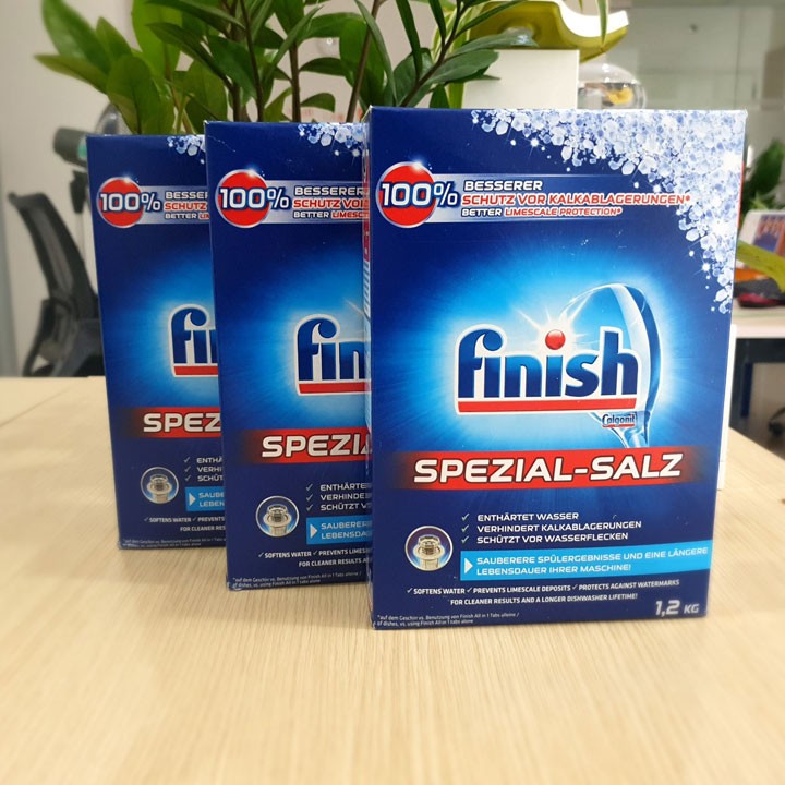 Combo Viên rửa bát Finish Hữu cơ 40 viên+ Muối Finish 1.2kg