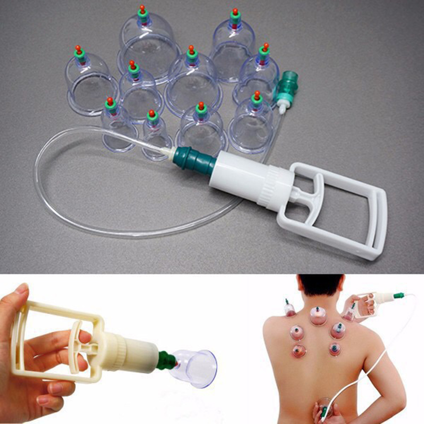 Bộ Giác Hơi Hút Chân Không 10 Cốc Không Dùng Lửa Nhỏ Gọn Tiện Lợi - Trắng Xanh