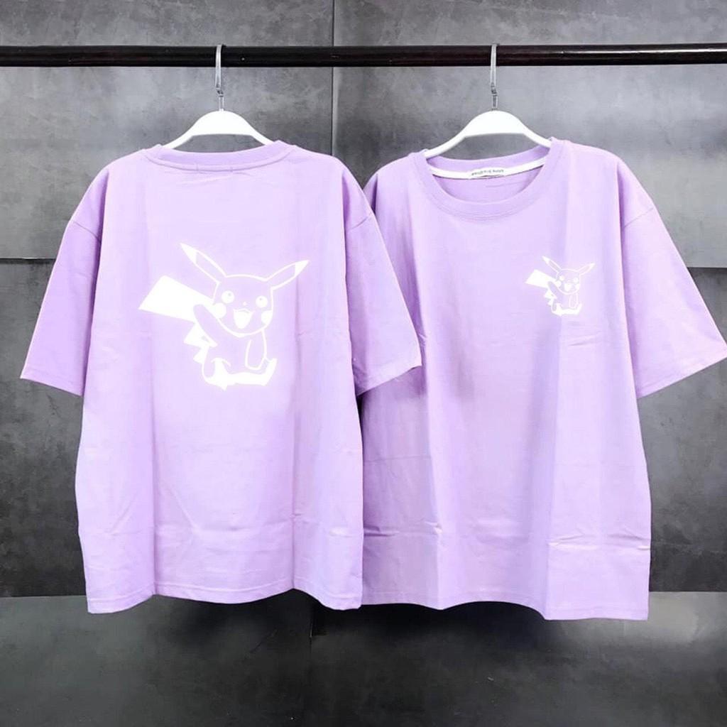 Áo thun unisex dạ quang - Áo thun phản quang Pikachu in cao cấp