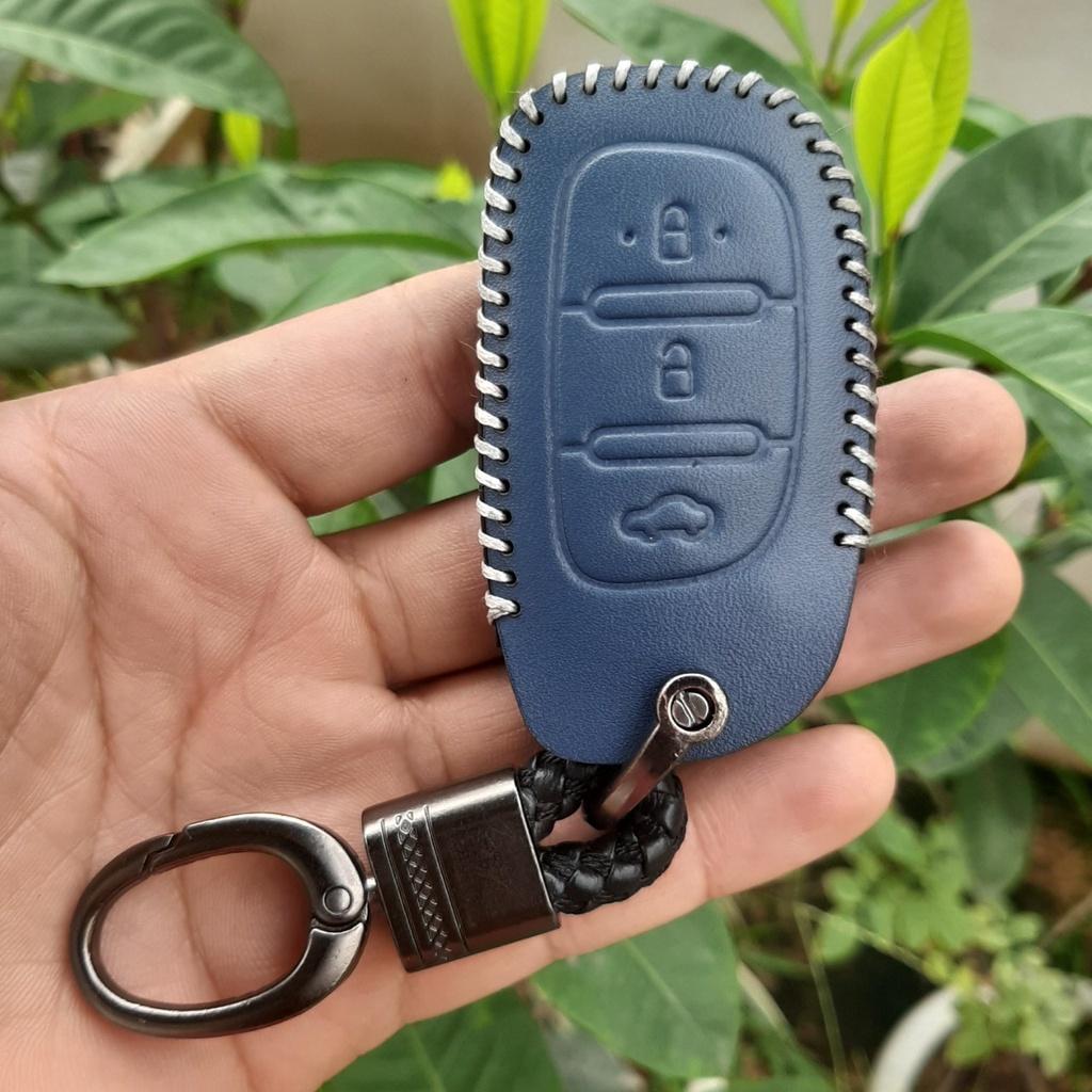 Bao Da Chìa Khóa HYUNDAI . Da Bò Nhập Khẩu ITALIA, Khắc Tên + Số ĐT Chủ Xe