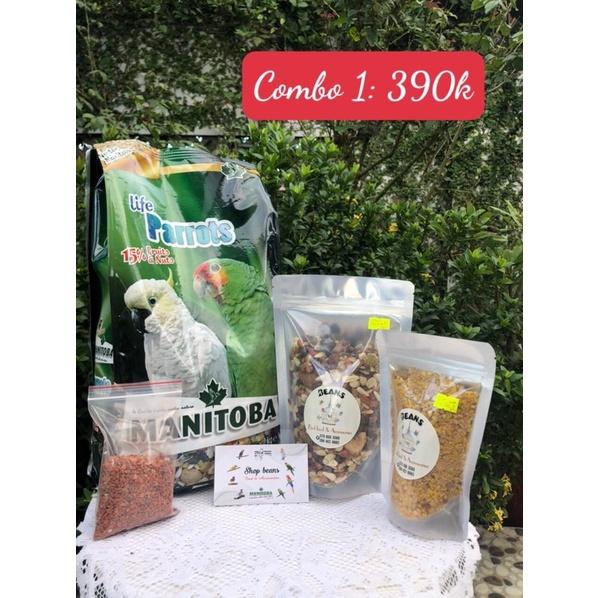 Combo thức ăn cho vẹt giá siêu lợi