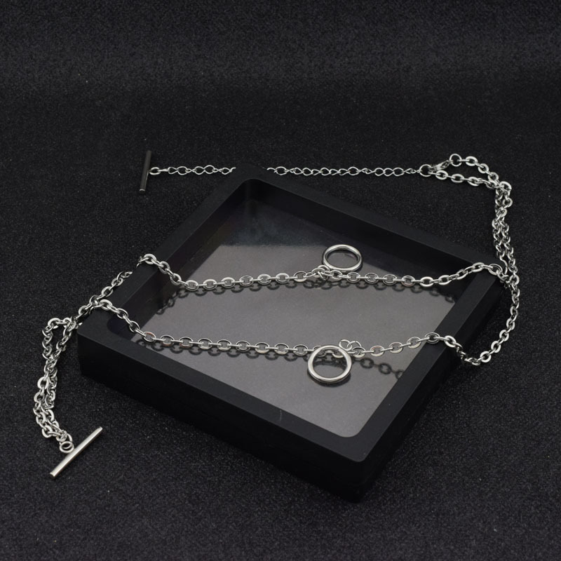 Vòng cổ thép titan dài thời trang