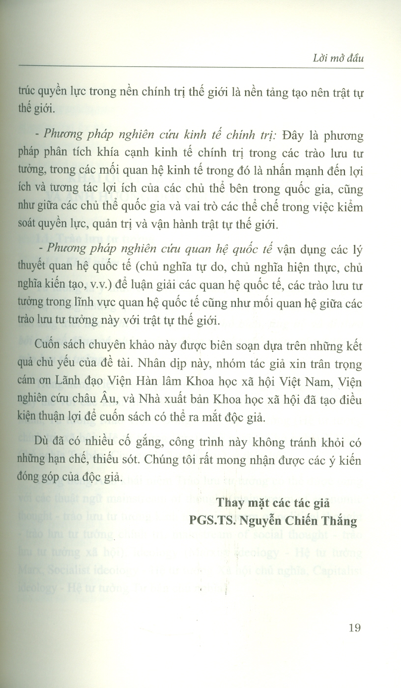 Các Trào Lưu Tư Tưởng Trong Thế Giới Hiện Nay Và Tầm Nhìn Đến Giữa Thế Kỷ 21