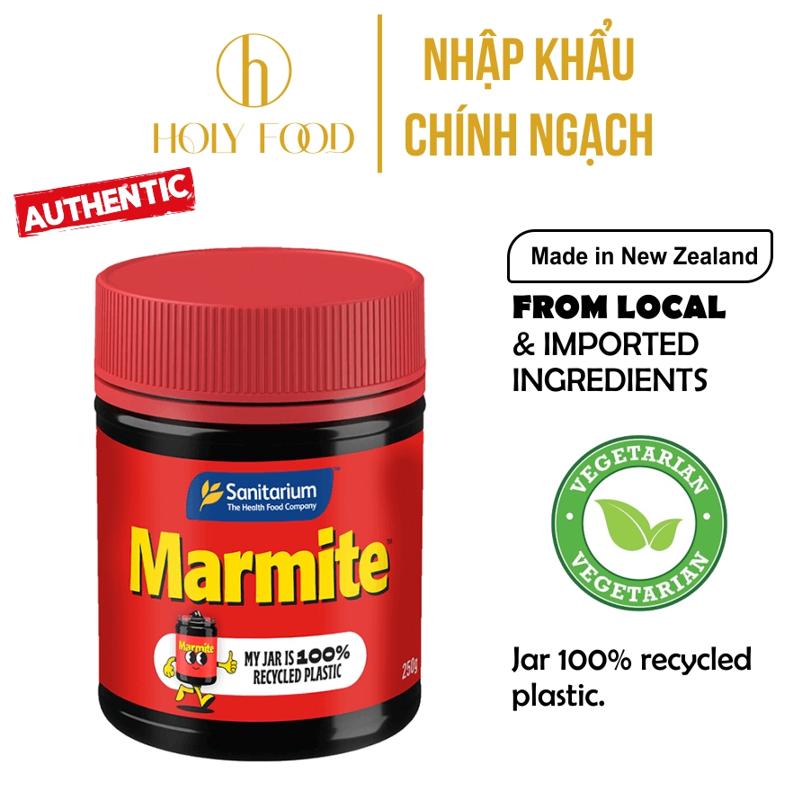 Bơ Marmite Sanitarium Chiết xuất men Dinh Dưỡng Thích Hợp Cho Người Ăn Chay Hũ nhựa 250g