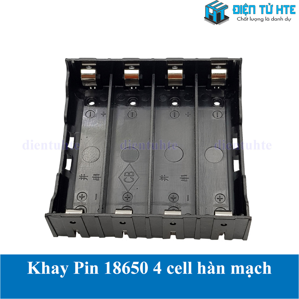 Hộp đế đựng Pin sạc 18650 4 khay hàn mạch