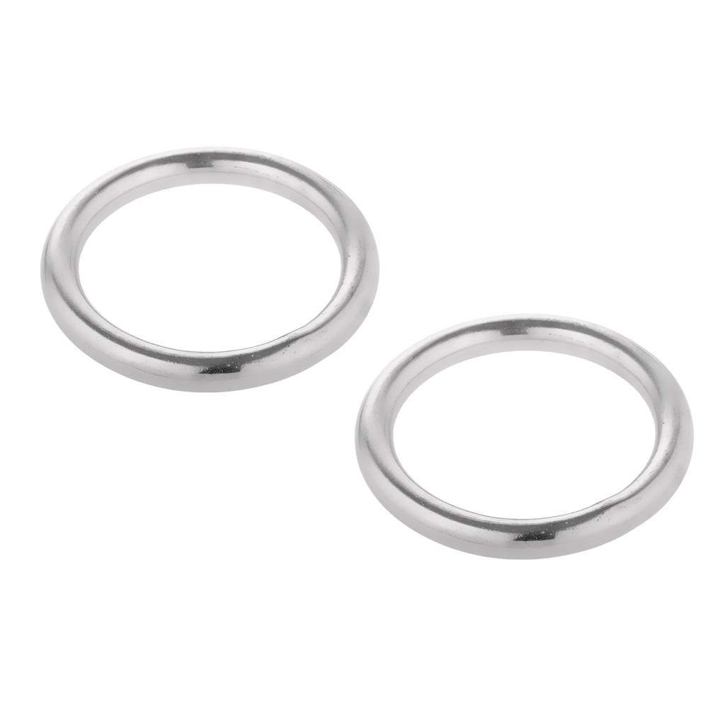 2x1 Pair of Smooth Welded Polished Boats Marine Stainless Steel O 5 X 25 Mm