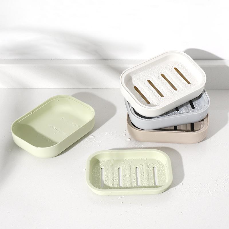 Hộp Đựng Xà Phòng Nhiều Ngăn Kèm Nắp Đậy Sáng Tạo Đa Năng Dùng Trong Phòng Tắm/Ký Túc Xá