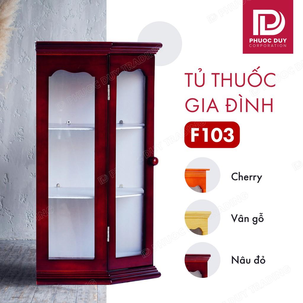 Tủ thuốc - Tủ y tế gia đình gỗ tự nhiên F103