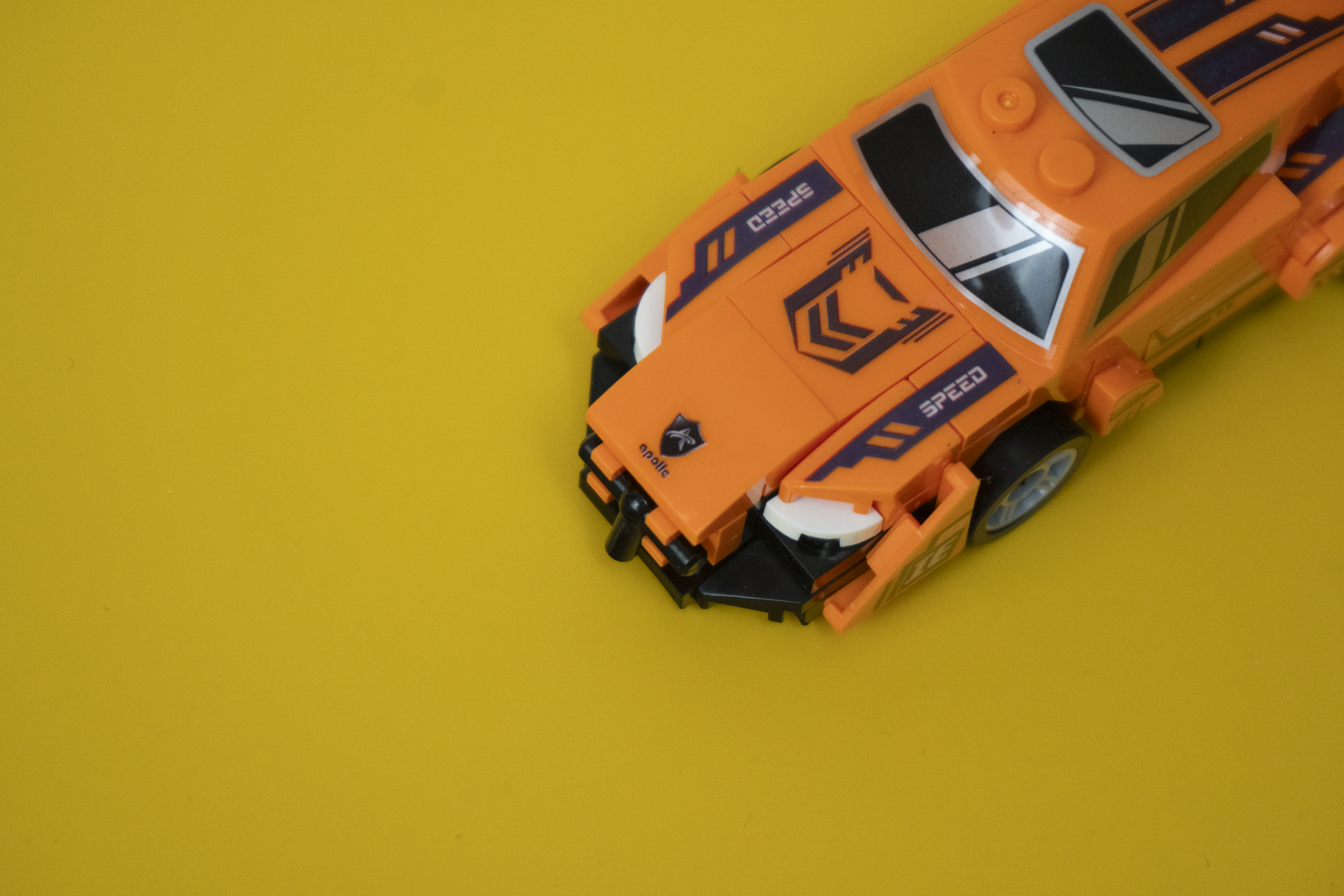 Đồ Chơi Lắp Ráp Xe Đua Chạy Đà - Da Cam - Orange Pullback Racing Car - Toys&Joys 9140-5 (76 Mảnh Ghép)