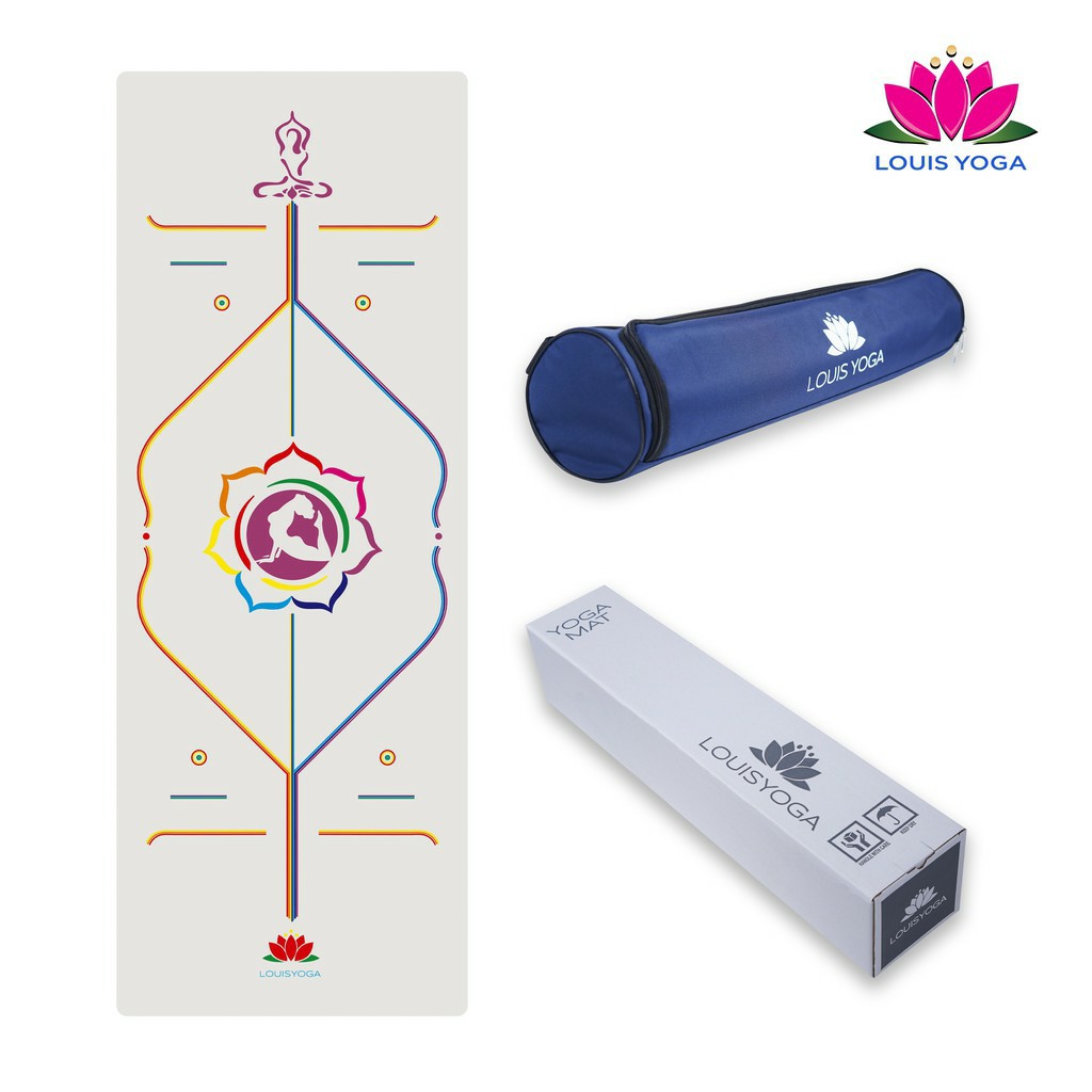 Thảm tập yoga cao su cao cấp 183x68x0.5cm định tuyến - Chống thấm, chống trơn, trượt - Thương hiệu QUEEN