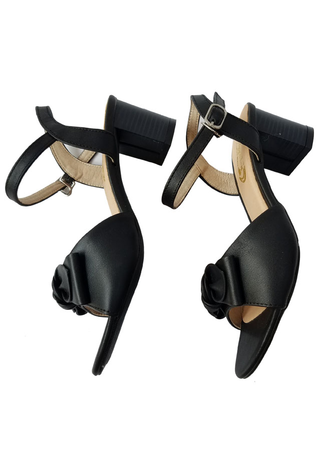 Giày sandal cao gót nữ da bò 5 cm HKD130