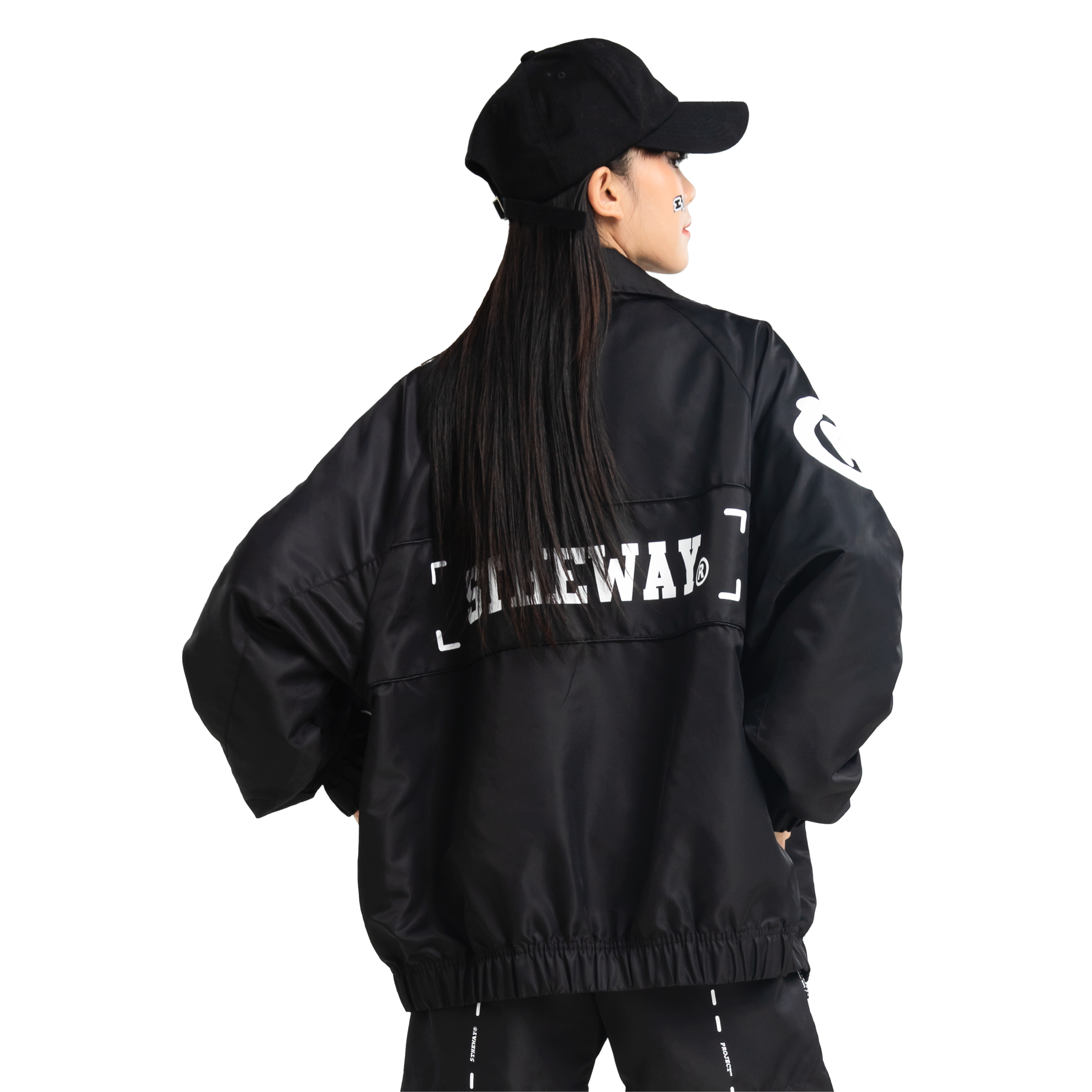 5THEWAY /street vocabulary/ COURT JACKET - BLACK aka Áo Khoác Dù Có Cổ
