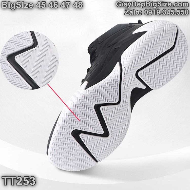 Giày chơi bóng rổ, giày thể thao cỡ lớn 45 46 47 48 cho nam cao to chân ú bè. Big size basketball sneakers for wide feet