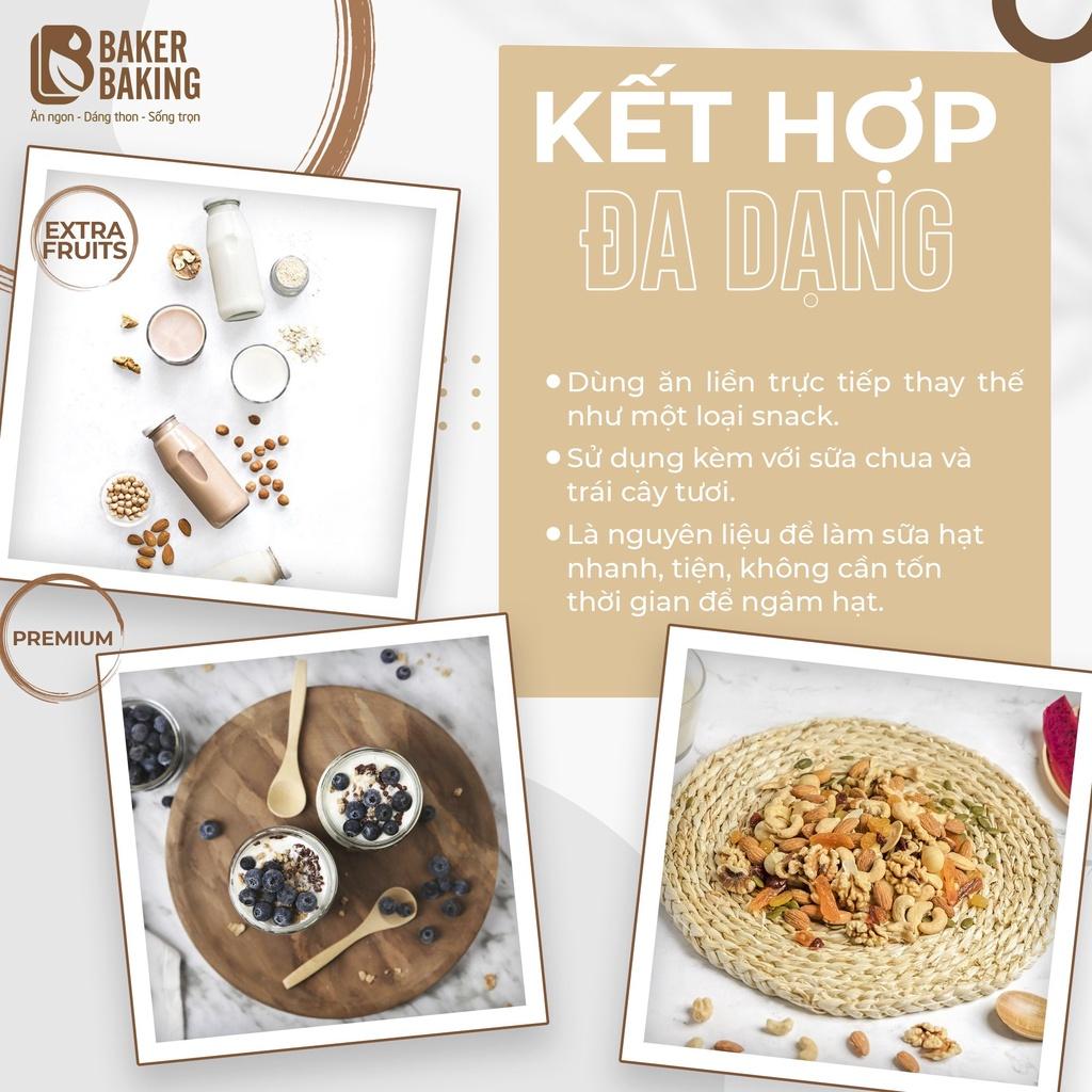 Hạt dinh dưỡng tổng hợp Mixed Nuts Baker Baking không đường,không có hoa quả khô bổ sung dinh dưỡng cho mẹ bầu 500g