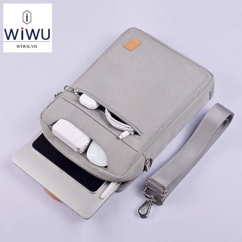 Túi sách dọc Wiwu Pioeer Cho Máy tính bảng Pro 12.9/11in  M1, Laptop, Macbook,  Surface Pro chống sốc tặng quai đeo chéo - 12.9inch