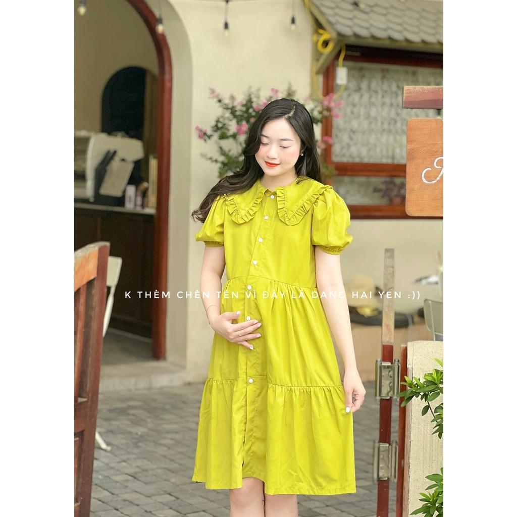 Váy bầu thiết kế thời trang M88 đầm bâu suông mùa hè - bauxinh