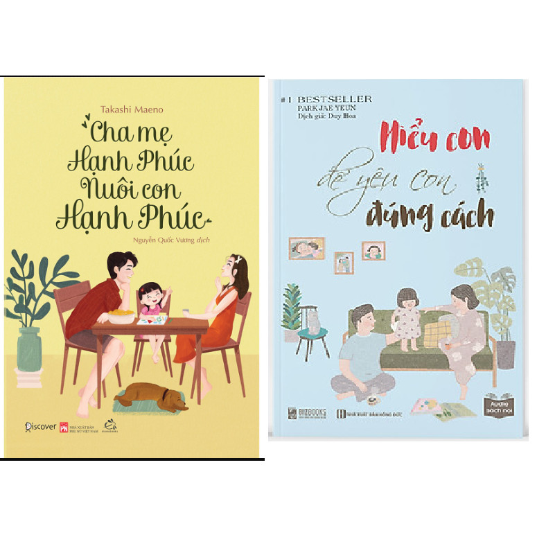 Combo Hiểu Con Để Yêu Con Đúng Cách+Cha Mẹ Hạnh Phúc Nuôi Con Hạnh Phúc.MHbooks