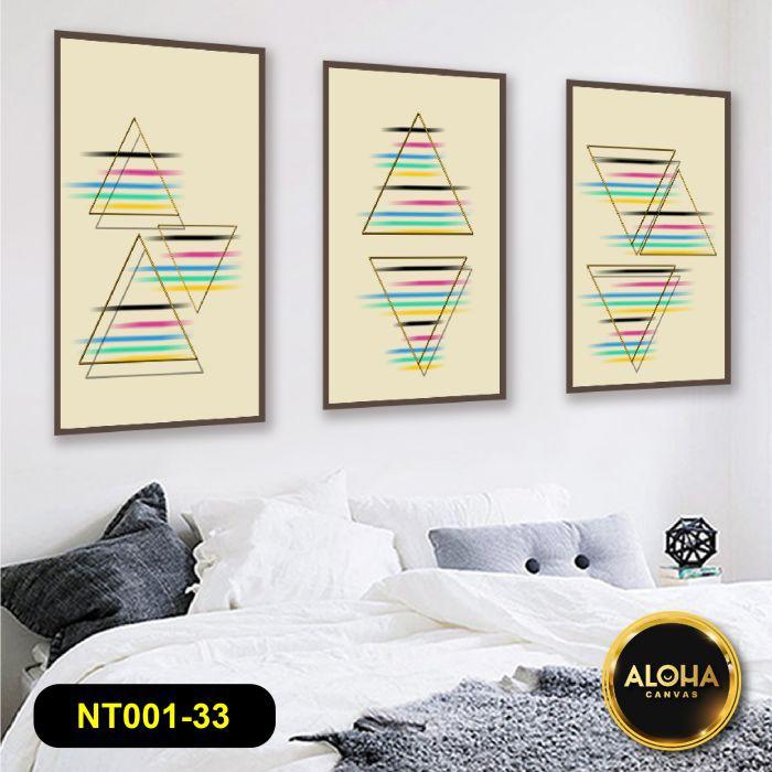 MUA 1 TẶNG 1 3 Tranh Canvas Treo Tường Đồng Quê Treo Phòng Khách Hút Tài Hút Lộc Tặng Đinh Treo