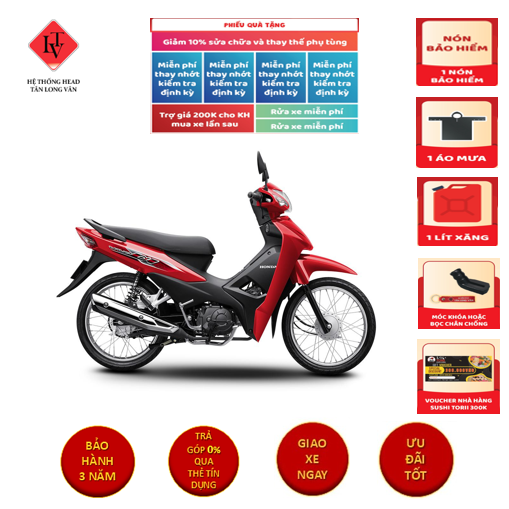 Xe máy Honda Wave Alpha 2024 Phiên bản Tiêu chuẩn_Đỏ