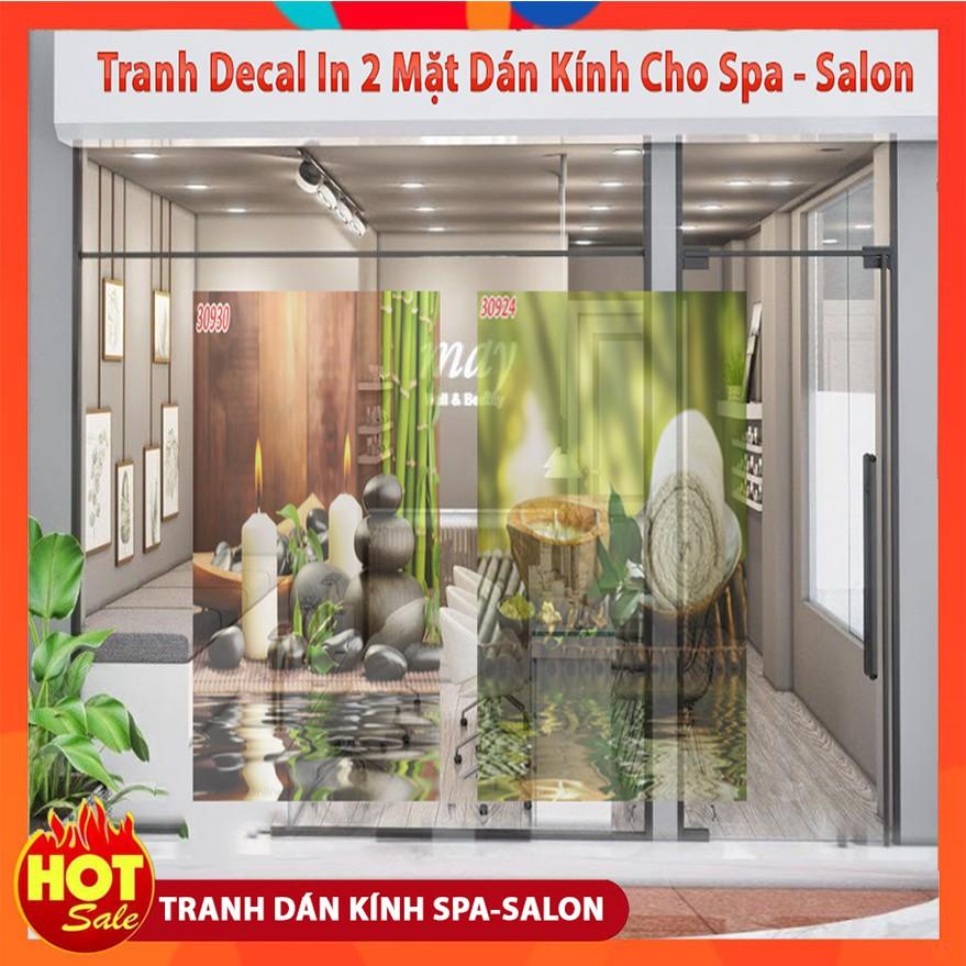 Ảnh Dán Kính 2 Mặt Cho Spa Salon TẶNG KÈM TRANH DÁN 40X60 KHI MUA COMBO