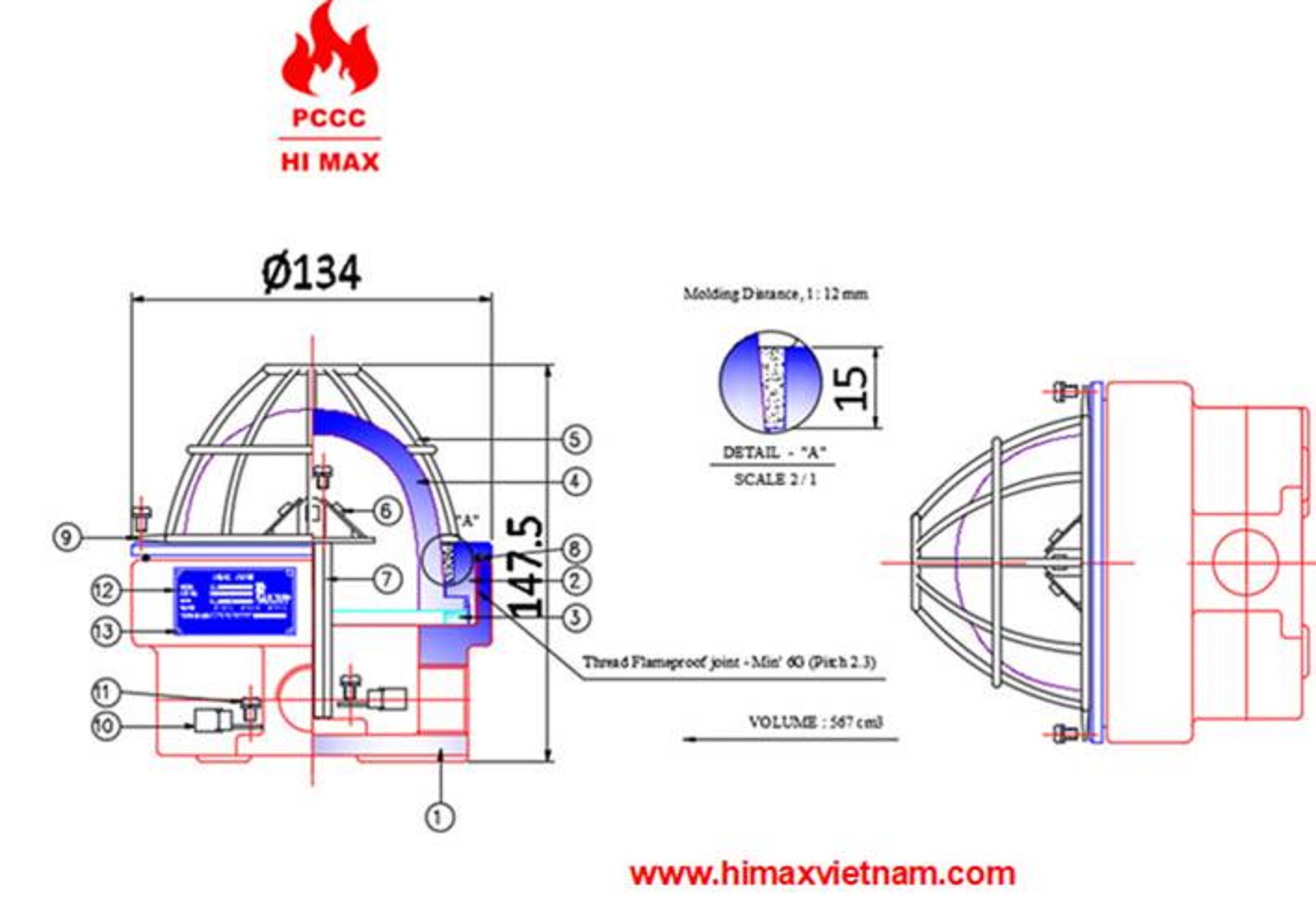 Đèn chớp chống nổ hi max FVA