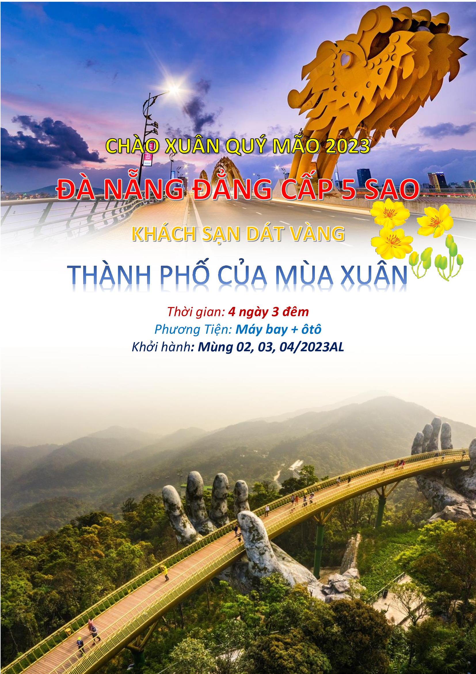Tour Đà Nẵng 4 ngày 3 đêm Tết Nguyên Đán 2023