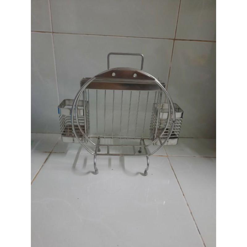 Kệ đa năng inox 304, kệ dao thớt ống đũa inox 304 KDN304