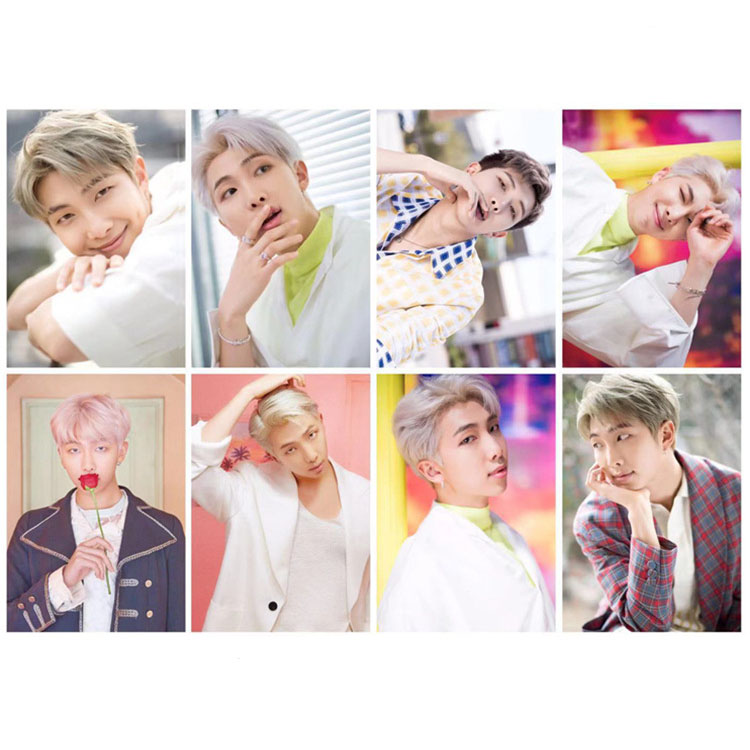 Poster Rapmonster BTS 8 tấm có dán A3