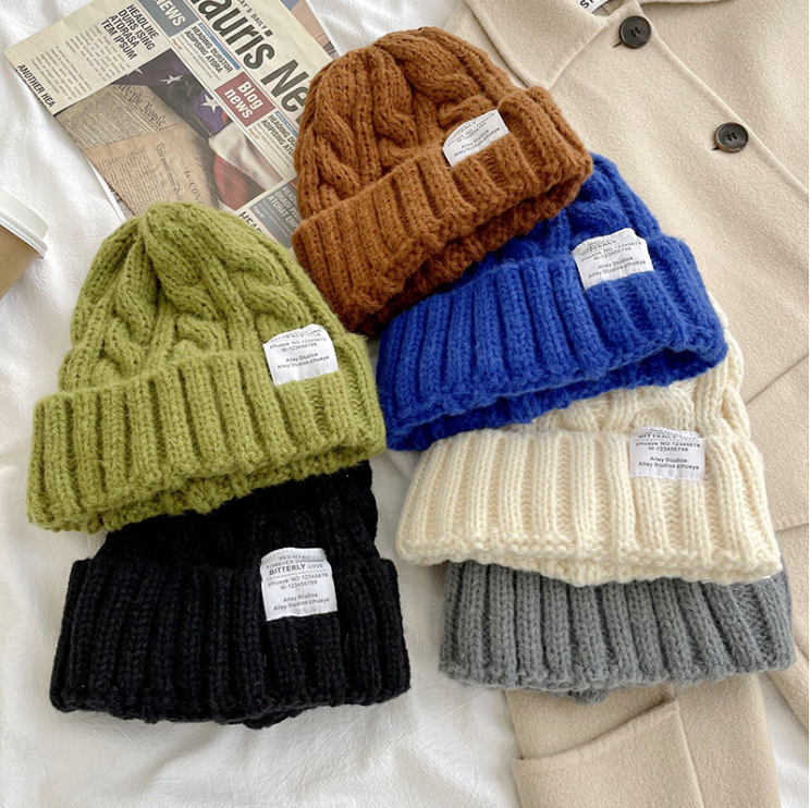 Mũ len nữ kiểu văn thừng Hàn Quốc cá tính đi chơi chụp ảnh chùm tai đẹp, nón beanie thời trang thu đông giá rẻ