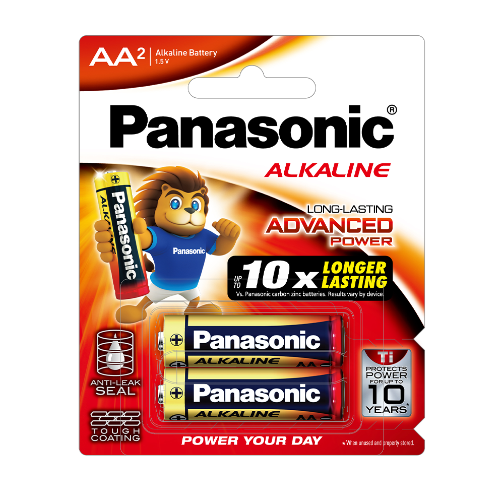 Vỉ Pin kiềm Panasonic Alkaline AA LR6T/2B-V – Hàng Chính Hãng
