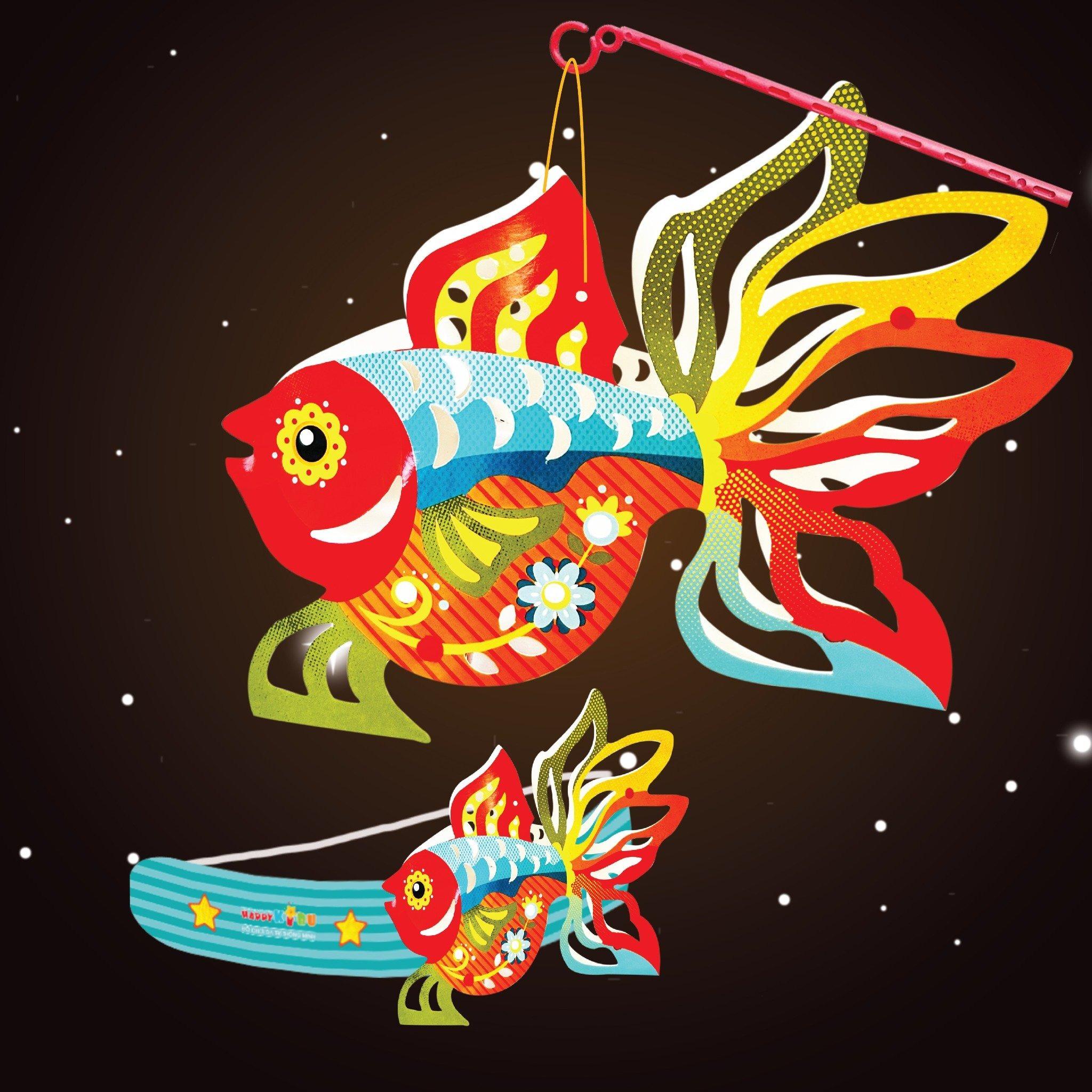 Lồng Đèn Sáng Tạo - Ánh Sáng Đêm Trăng - Hình Cá - Happy Kibu KB00324-001