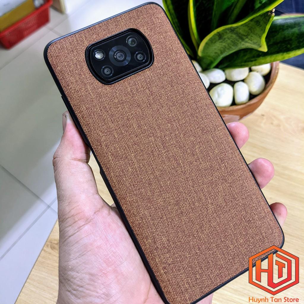 Ốp lưng redmi poco x3 x3 pro x3 nfc chống vân tay nhựa cứng viền đen giả vải JEAN 1 màu phụ kiện huỳnh tân store