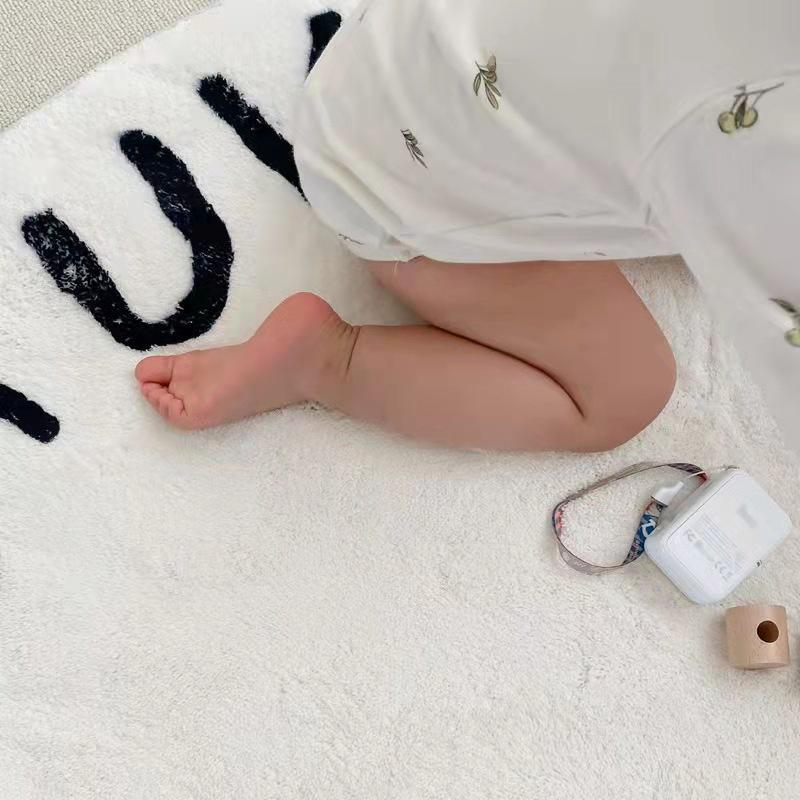 Thảm Tròn Trải Sàn 26 Chữ Cái Phong Cách Bắc Âu Cho Phòng Khách/Phòng Ngủ/Phòng Ngủ