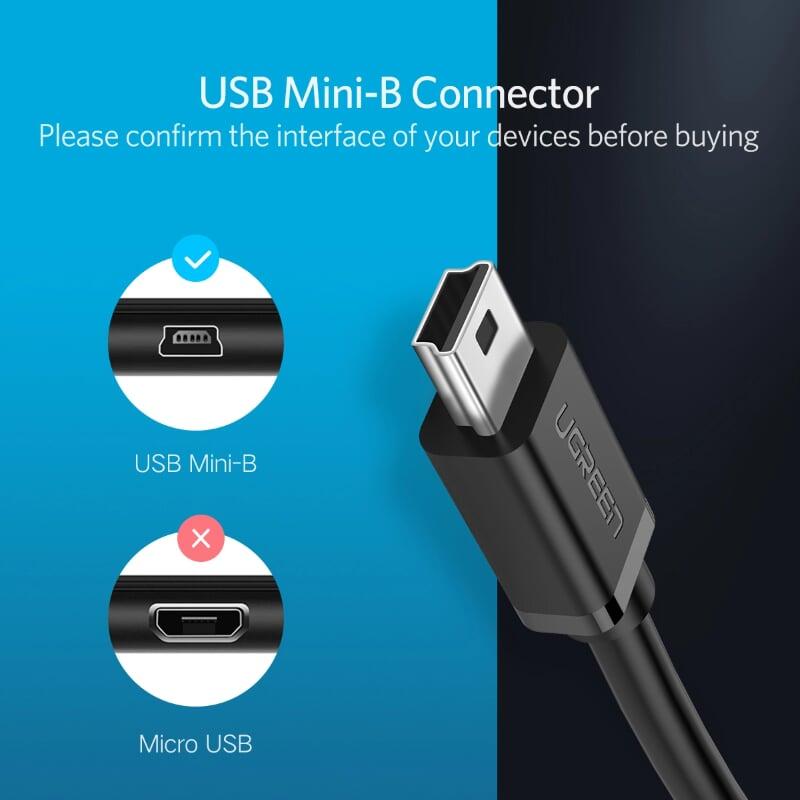 Ugreen UG40704US249TK 12CM màu Đen Cáp chuyển đổi MINI USB sang USB âm hỗ trợ OTG - HÀNG CHÍNH HÃNG