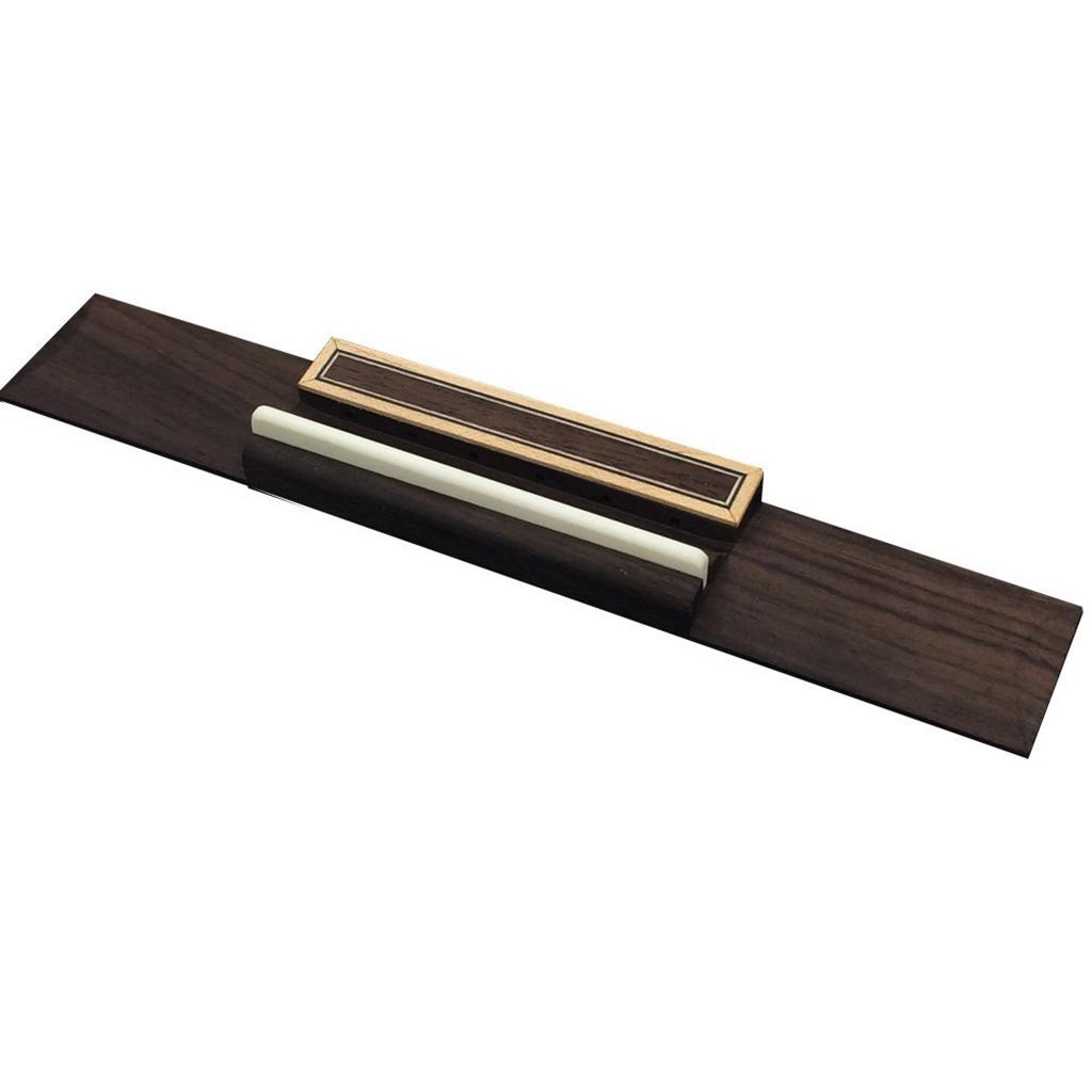 Rosewood Bridge+White Bone Slotted Saddle Nut for Classical Guitar Accessory
