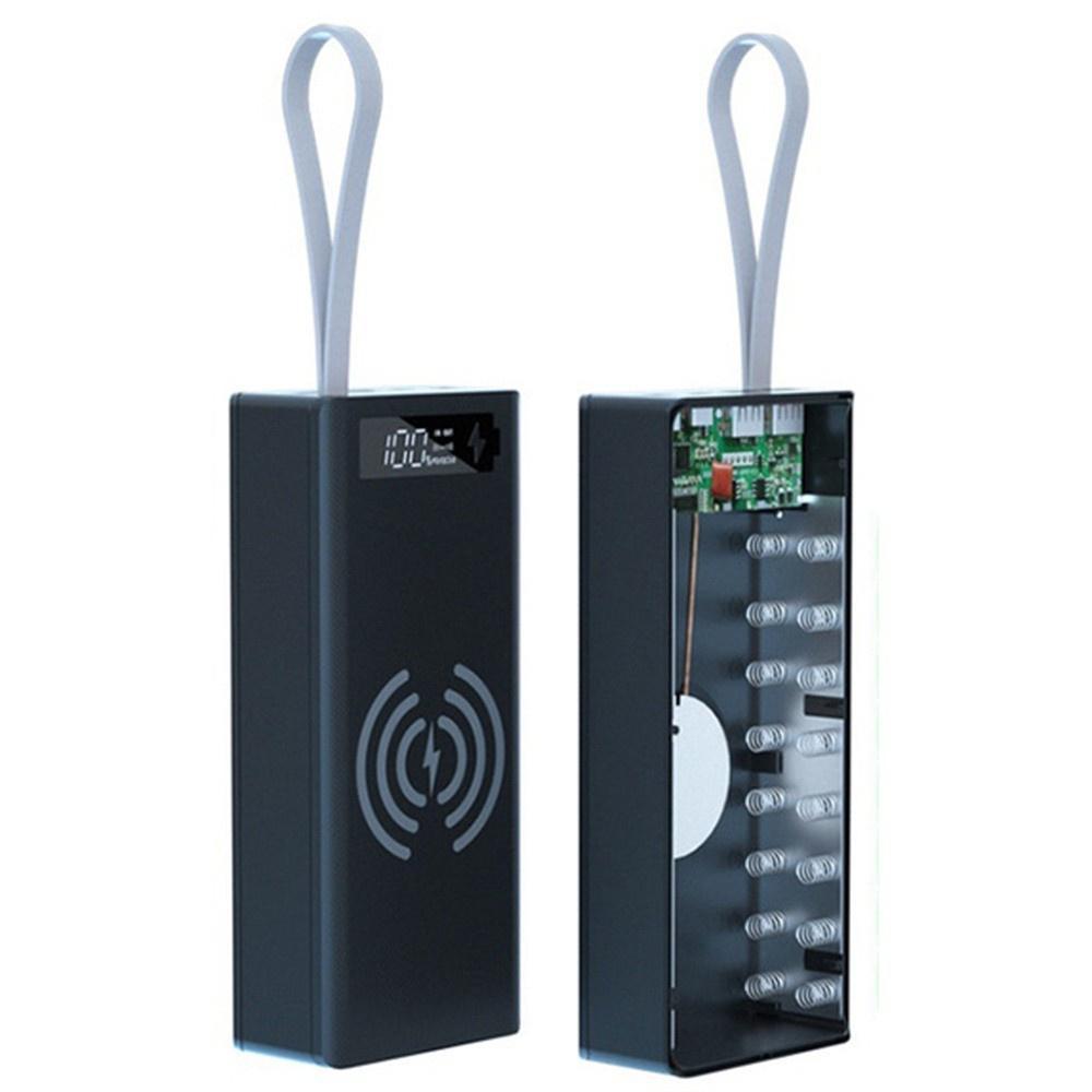 Vỏ Sạc Dự Phòng Không Dây Usb Kép 16x18650 Siêu Bền Cho Điện Thoại Di Động DIY